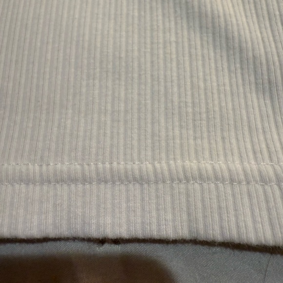 J. Crew Women’s Mock Neck Cream Long Sleeved Ribbed Top Size Large - Picture 3 of 7